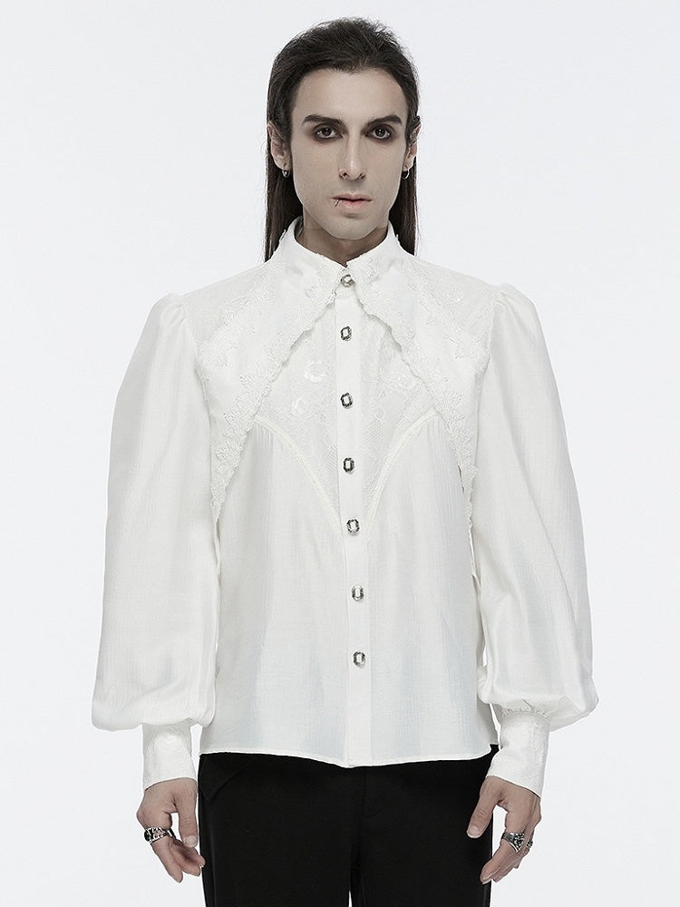 Layered White Shirt Goth Men's Gorgeous