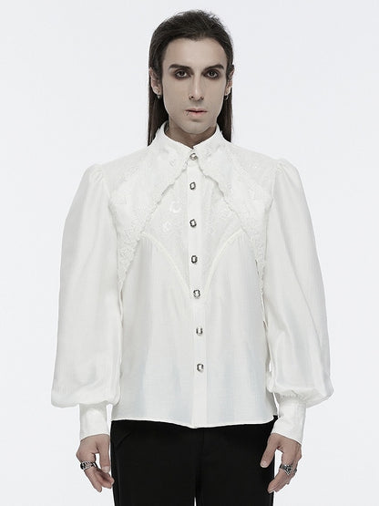 Layered White Shirt Goth Men's Gorgeous