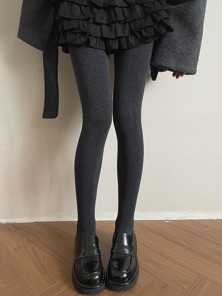 4 Warm Simple Elastic Colors Tights