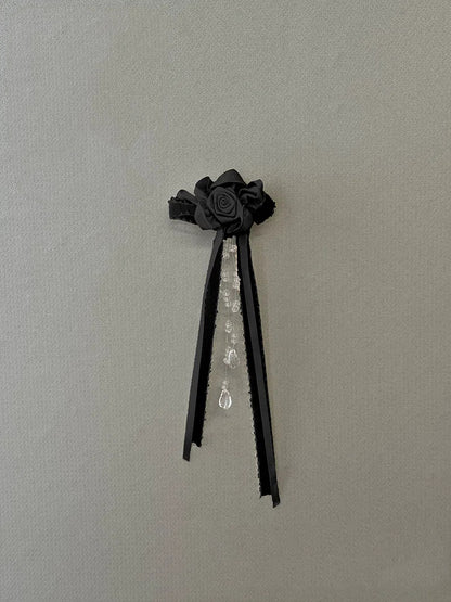 Brosche Blume / Lila Schwarz Beige Rot