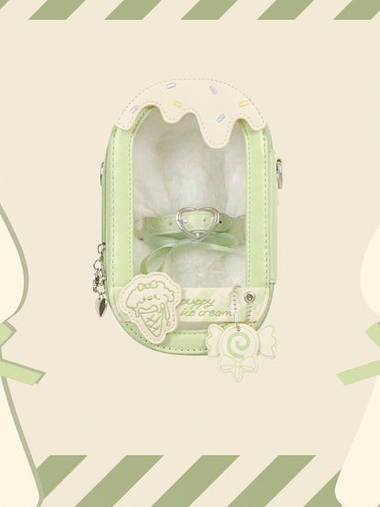 Multicolor Puppy BJD Doll Clear Window Crossbody Sack - Sugar Cube Studio