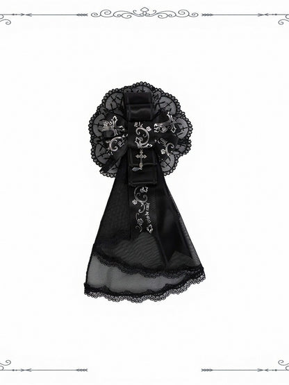 Rose Cemetery Necklace, Belt, and Hairclip Set - iris de nuit