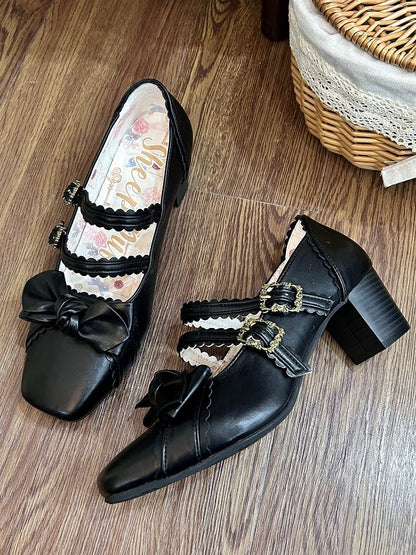 Lolita at Shoes Sweet Bow Top Black