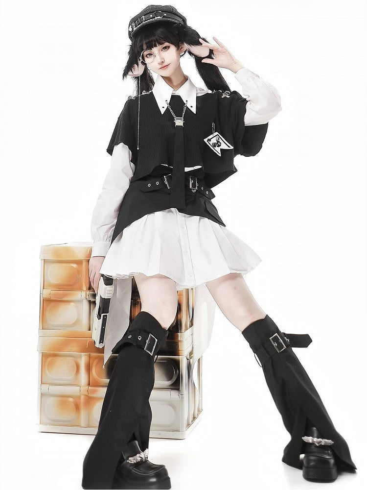 Black Buckle Leg Warmers
