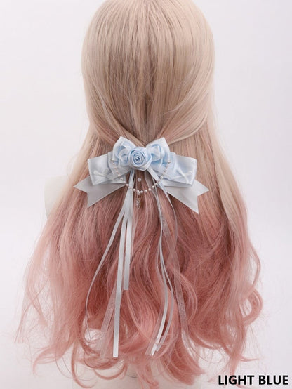 8 Bowknot Color Rose Sweet Hairclip Options Lolita