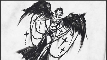 Punk Milk White Angel Asymmetrischer Ausschnitt Langarm Top Plüschbesatz