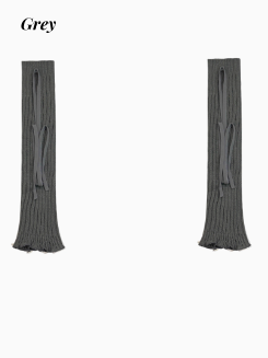 グレーのセルフタイストラップレッグスリーブ