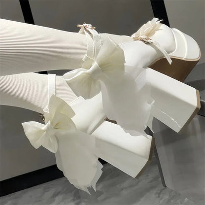 with Details Janes Sweet Lolita Mary White Snap Bow Heart