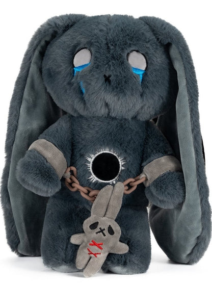 A Two Plush Bunny Guro Crying Masks Detachable Gray Kawaii with Bag Canvas