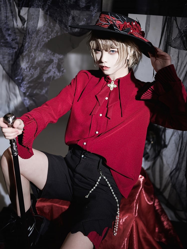 リボン / 王子 赤 黒 緑 ロリータ ネクタイ