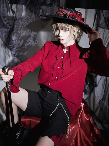 リボン / 王子 赤 黒 緑 ロリータ ネクタイ