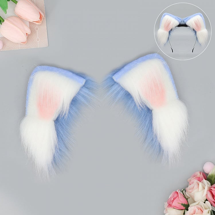 Oreilles remuantes 4 housses en fausse fourrure colorées