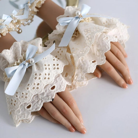 Bow Elegant Wrist Cuffs Style) (Sweet Lace