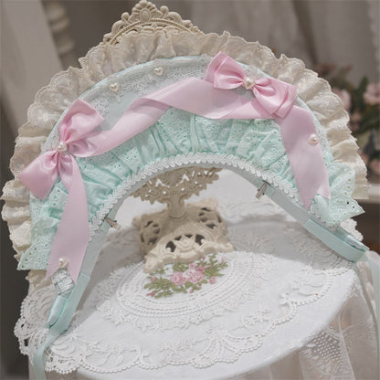 ボンネットパールアンティークプリンセスドレスヘッドドレスドール+