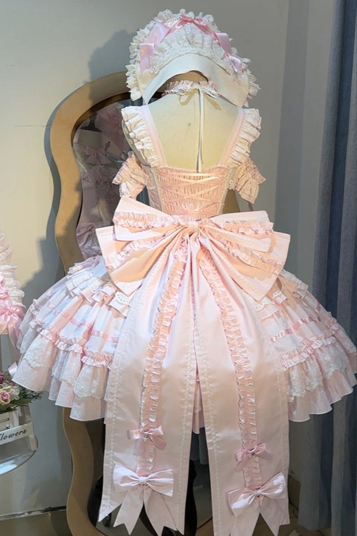 ボンネットドールヘッドドレス + アンティークプリンセスパール