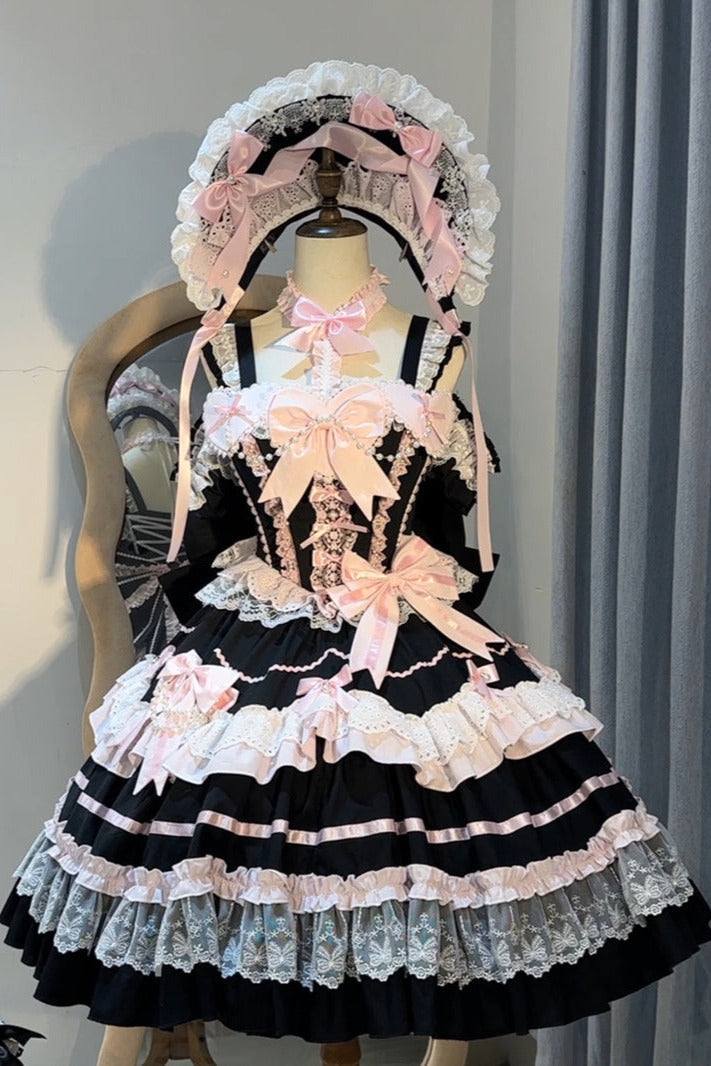 ボンネットドールヘッドドレス + アンティークプリンセスパール