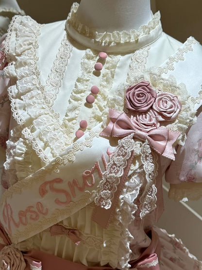 Pink Floral Lace Brooch with Sash Set - Sweet Dream Box