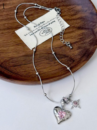 Halskette Herz Bittersweet OptionsY2K 3 Anhänger