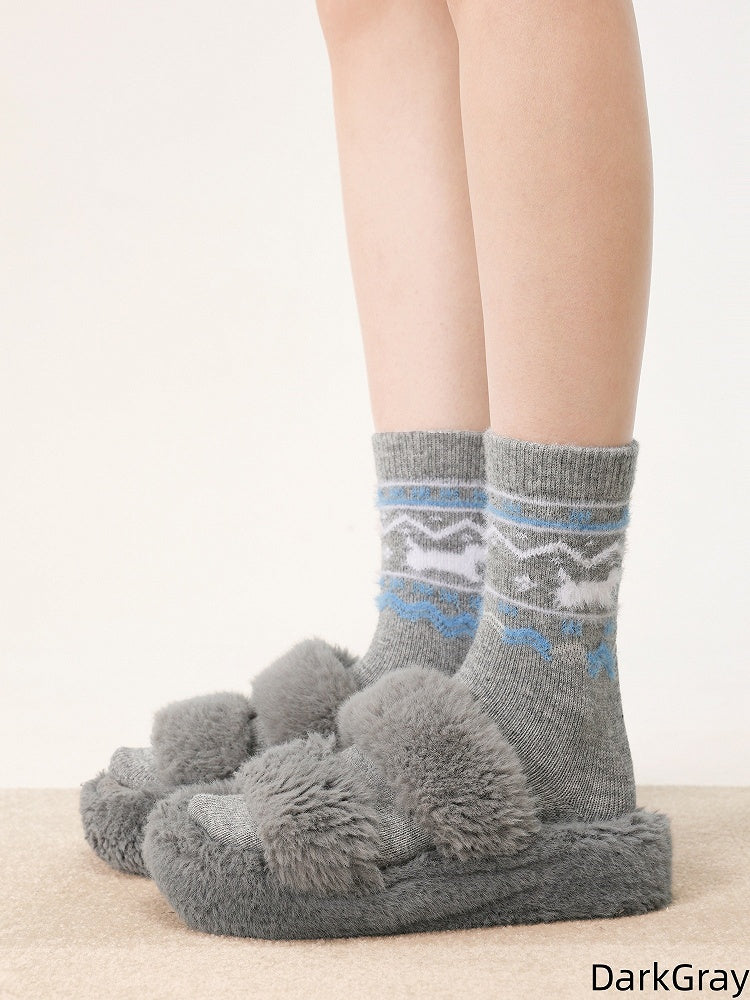 Pattern Colors Sock Geometric and Warm 6 Puppy