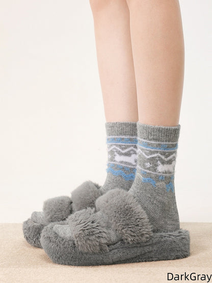 Pattern Colors Sock Geometric and Warm 6 Puppy