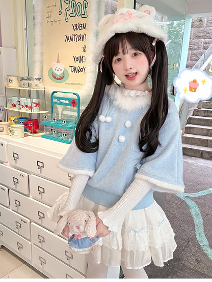 ホワイトの蝶結びディテールのティアードスカート