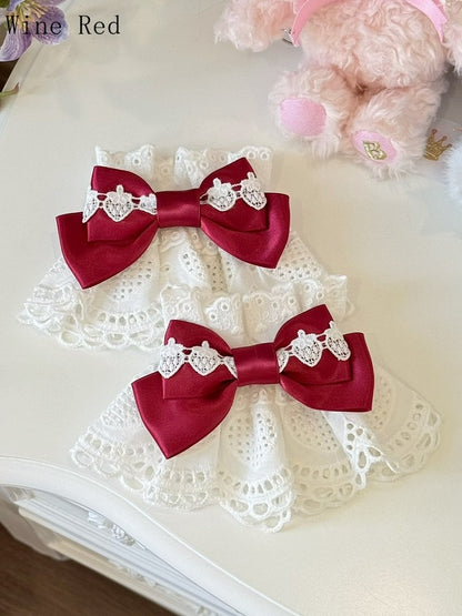 Cuffs Wrist Design 8 Strawberry Color Bowknot Options