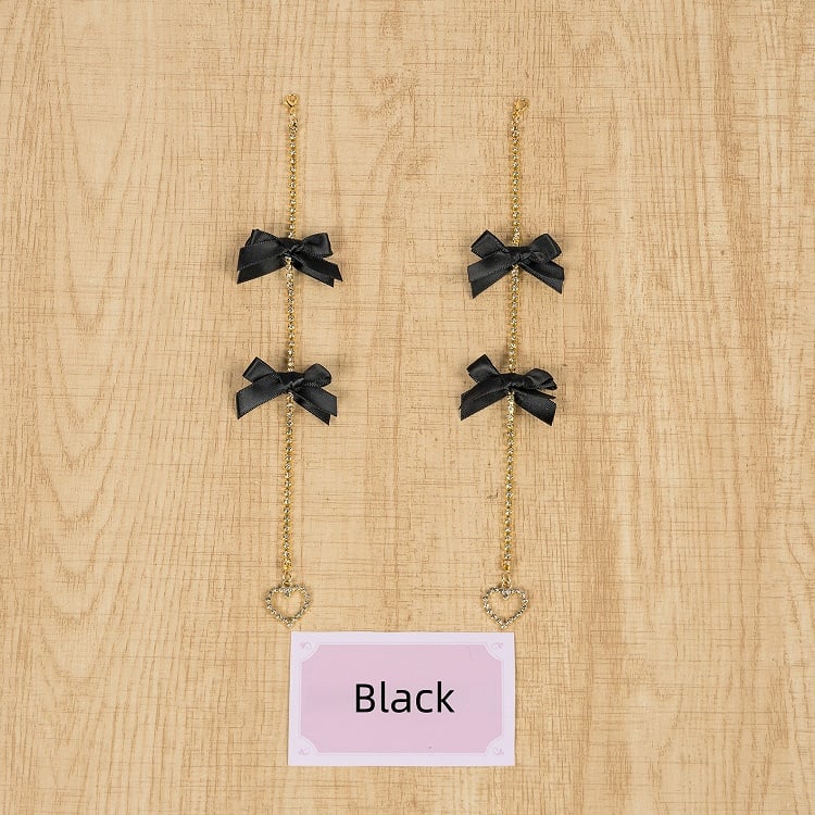 Accessory Bow Kei 5 Colors Rhinestone Hair Tassel Long Jirai