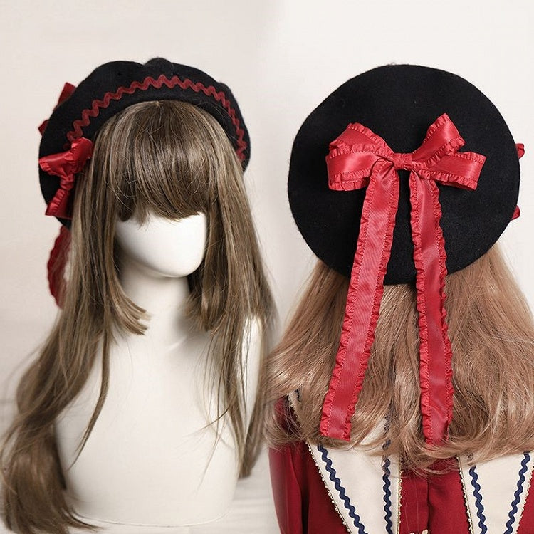 – Color Embellished Bows 12 Beret Options Ruffled