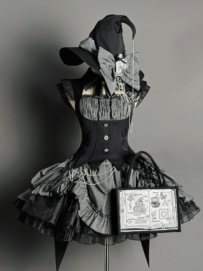 Magic Embroidery Hand Black Bag Book