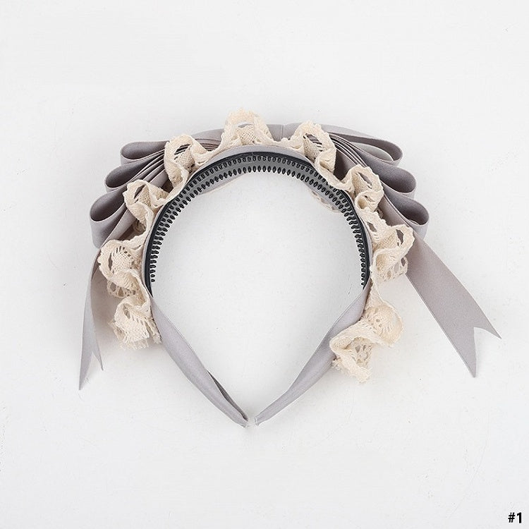 Ruffled Lolita Bowknot Gray KC