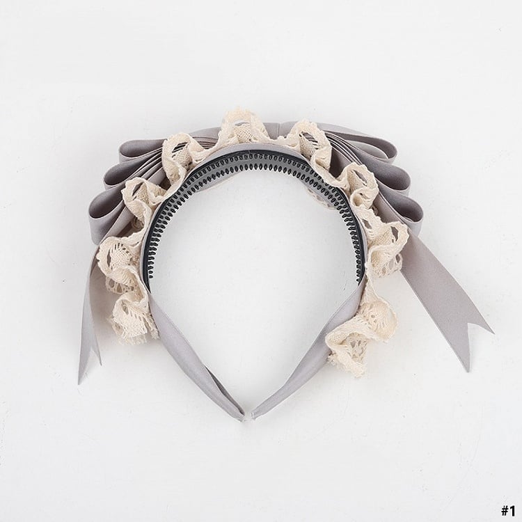 Ruffled Lolita Gray KC Bowknot