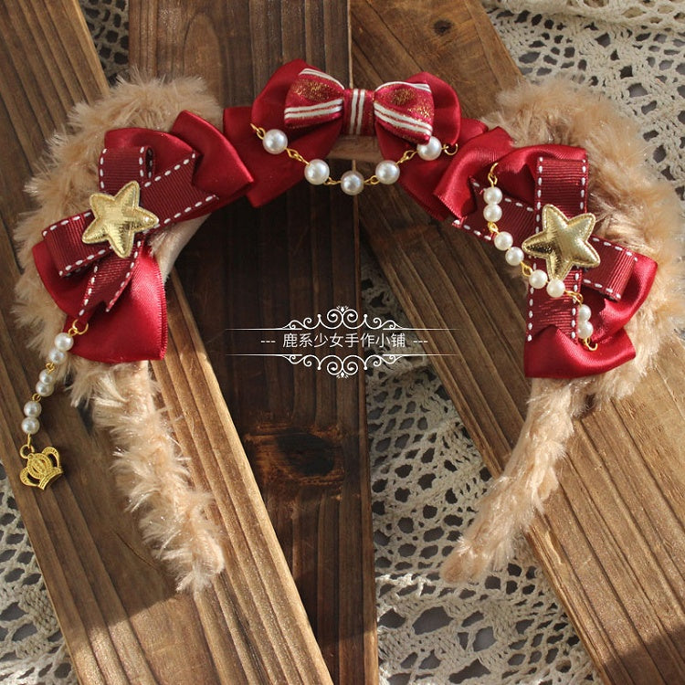 Ohrstern mit Optionen Bär 7 Perlen Teddy und Lolita KC Farbakzente Schleife – Ketten