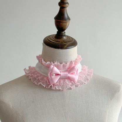 3 Decoration Sweet Bowknot Beads with Lolita Lace and Options – Choker Color