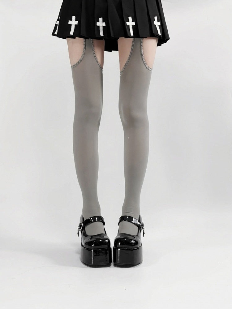 Collants minimalistes à découpes - Île d'Alcatraz