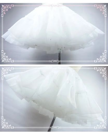 Petticoat Organza Ausverkauf-Weiß Puffy 43CM