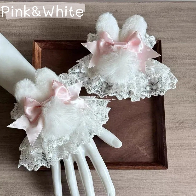 (With Rabbit Lolita Wrist Sweet Ear Accents) Cuffs Set