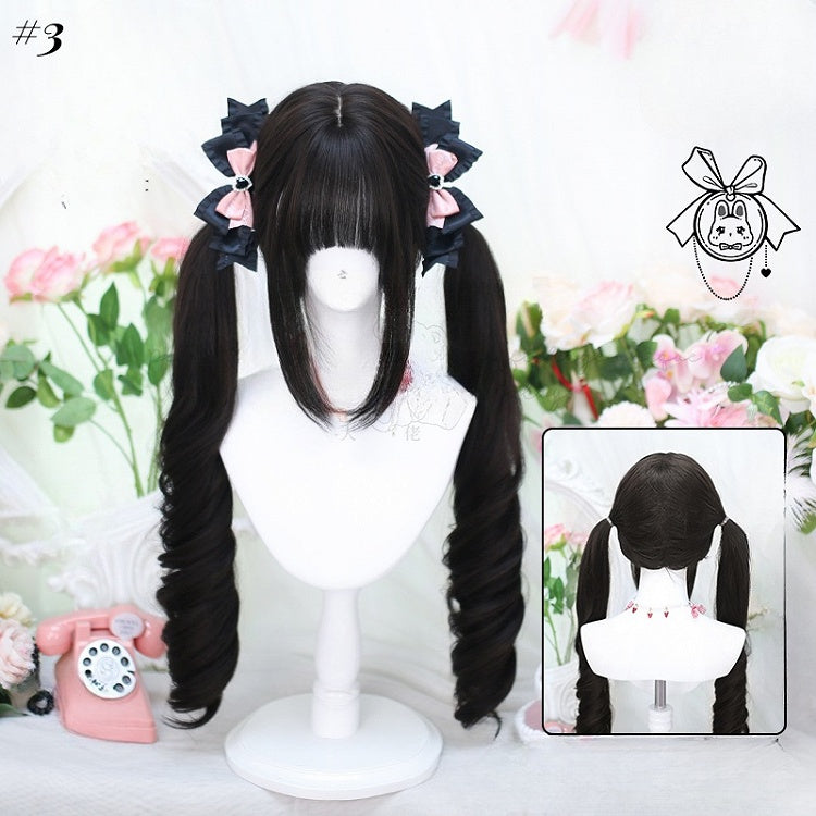 Unterbrustlange Perücke mit Pony