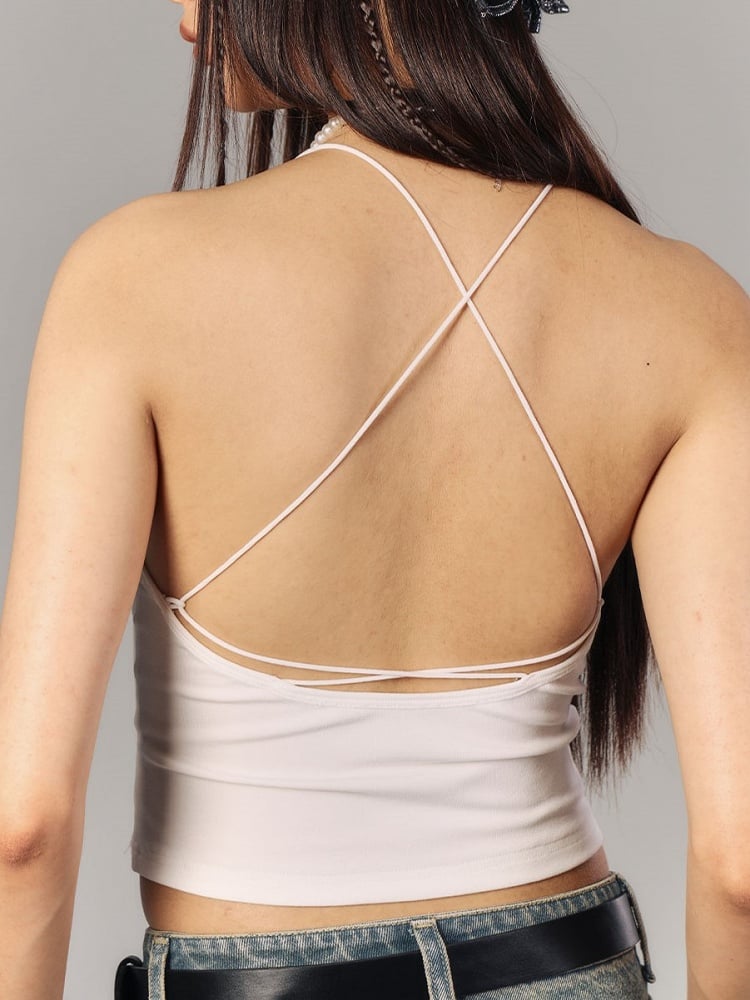 Front Black Cami Bow Top Punk Graffiti with Crop White Lace-Up Corset Print