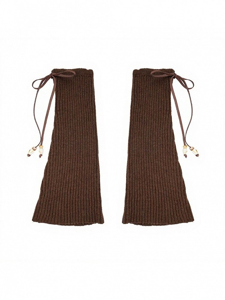Knit Bow Bead Leg Warmers - ModaSwings