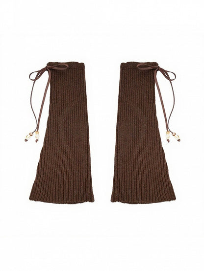 Knit Bow Bead Leg Warmers - ModaSwings