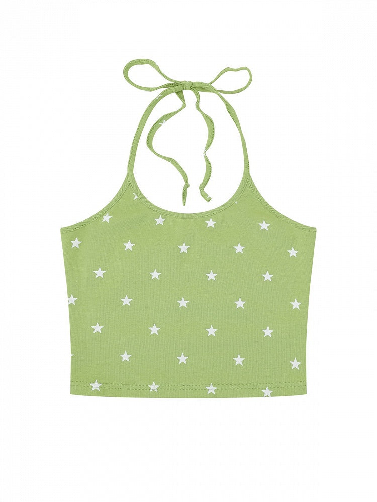 Pink / Blue / Green Star Print Camisole Top - Languid Park