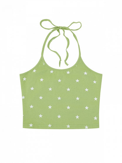 Pink / Blue / Green Star Print Camisole Top - Languid Park