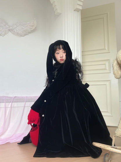 Adjustable Black Plush Bunny Ear Beanie