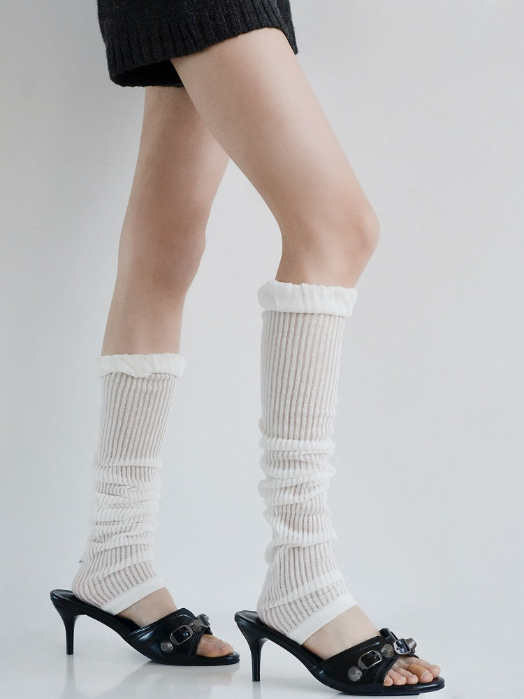 Leg Calf Loose Warmers Pattern Colors Striped Vertical 4