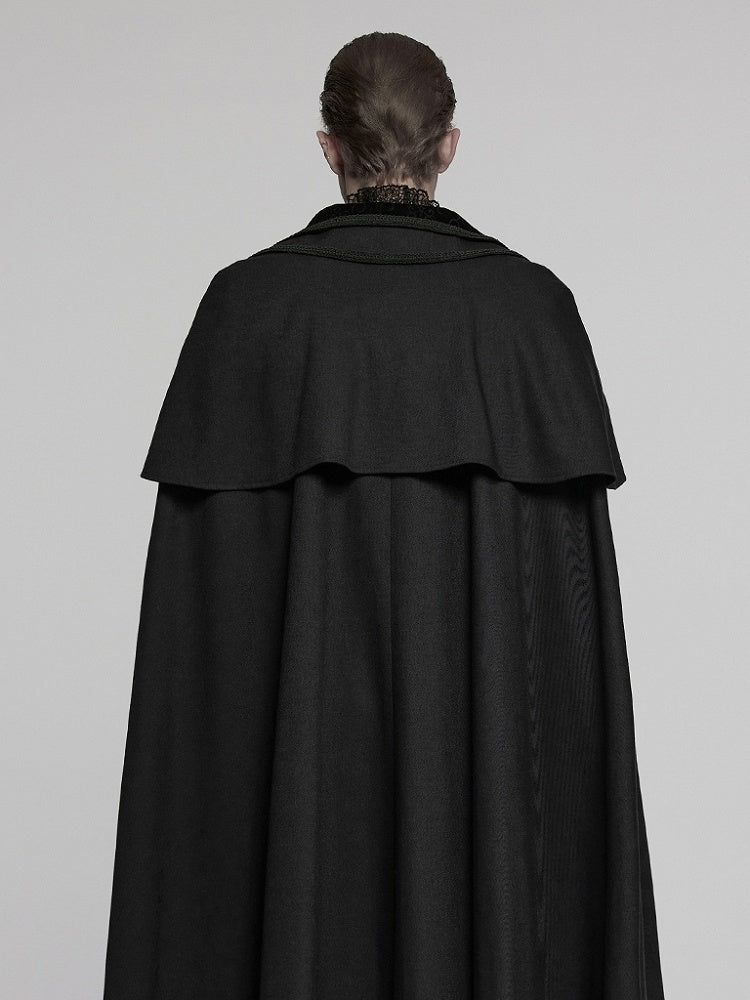 Retro Black Cloak-Jacket Men's Goth