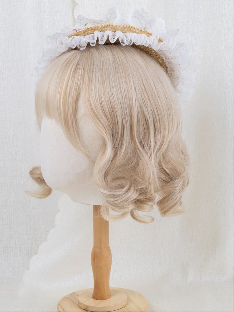 4-Color Lolita Straw Mini Hat