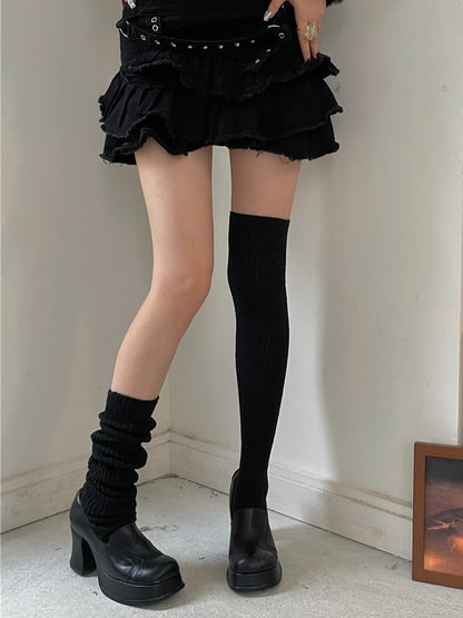 Knitted Black Options Socks Length 60/80/100CM