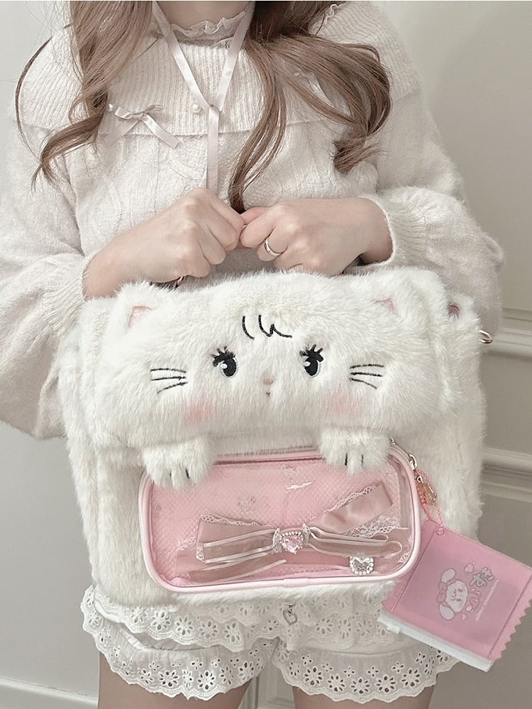 Plüschmousse Weiße Tasche Mikko Ita