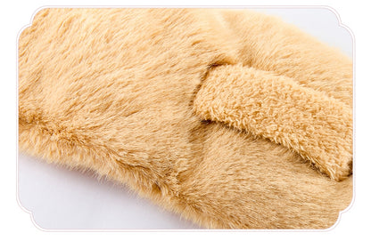 Yellow Plush Turkey Winter Leg Scarf