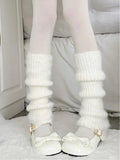 Knit Warmers Leg (Cozy Cloud-Like Fluffy White Style)